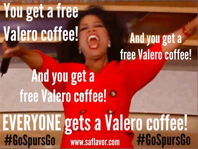 You Get a Valero Coffee Oprah